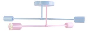 Přisazený lustr CAMBRIDGE 4xE27/15W/230V modrá/růžová