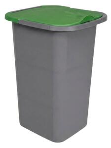 BELLI e FORTI s.r.l. Belli E Forti koš na tříděný odpad PREMI, šedý, plast, zelené víko, 24 L