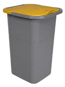 BELLI e FORTI s.r.l. Belli E Forti koš na tříděný odpad PREMI, šedý, plast, žluté víko, 24 L