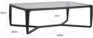 Skleněný konferenční stolek Richmond Monfort 120 x 80 cm