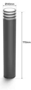Philips - LED RGB Stmívatelná venkovní lampa Hue LUCCA 1xE27/8,1W/230V IP44