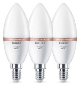 SADA 3x LED RGB Stmívatelná žárovka Philips SMART C37 E14/4,9W/230V 2200-6500K