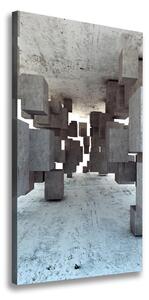 Vertikální Foto obraz na plátně Krychle v betonu ocv-97581369