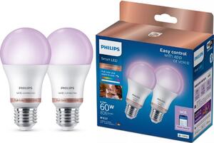 SADA 2x LED Stmívatelná žárovka Philips SMART A60 E27/8,5W/230V 2200-6500K