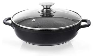 Kastrol s nepřilnavým povrchem Pfluon Granit se skleněnou poklicí Orion Grande, ⌀ 24 cm