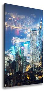Vertikální Foto obraz na plátně Noční Hongkong ocv-97604985