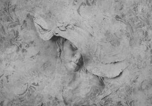 Postershop Fototapeta vliesová: Imitation structure concrete woman - 208x146 cm