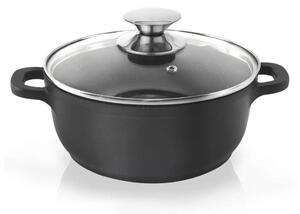 Hrnec s nepřilnavým povrchem Pfluon Granit se skleněnou poklicí Orion Grande, ⌀ 24 cm