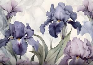 Postershop Fototapeta vliesová: Nature Flowers Modern Romantic Iris - 208x146 cm