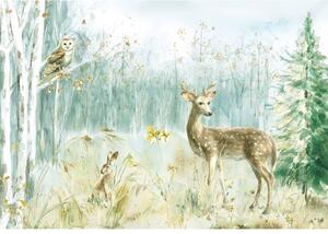 Postershop Fototapeta vliesová: Forest animals - 152,5x104 cm