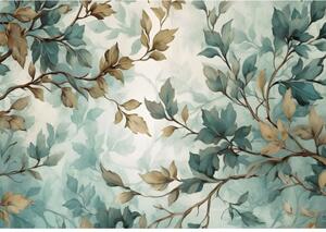 Postershop Fototapeta vliesová: Art Painted Leaves Branches - 208x146 cm