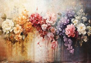 Postershop Fototapeta vliesová: Flowers Colorful Composition - 152,5x104 cm