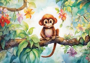 Postershop Fototapeta vliesová: For Children Animals Monkey - 208x146 cm