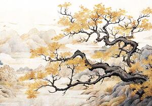 Postershop Fototapeta vliesová: Art Japanese Tree - 208x146 cm