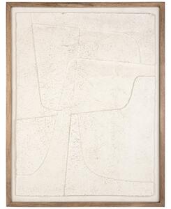 Bílý abstraktní obraz Richmond Mira 126,5 x 98,5 cm