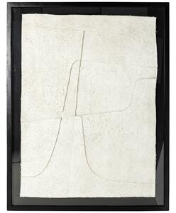 Bílý abstraktní obraz Richmond Sora 126,5 x 98,5 cm