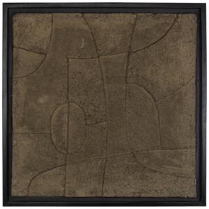 Hnědý abstraktní obraz Richmond Phoebe 96,5 x 96,5 cm
