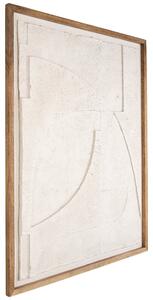 Bílý abstraktní obraz Richmond Loa 126,5 x 98,5 cm