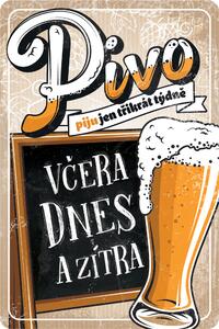 Postershop Plechová cedule: Pivo - 20x30 cm