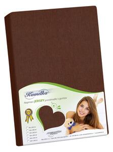 BELLATEX Prostěradlo jersey Hnědá 90x200 cm