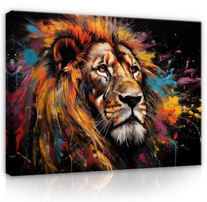Postershop Obraz na plátně: Animals Cats Lion - 100x75 cm