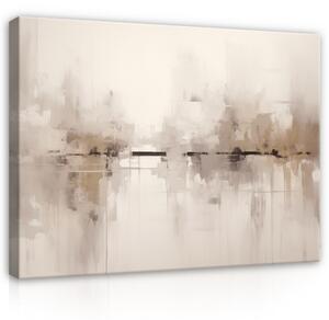 Postershop Obraz na plátně: Abstract Beige Art - 100x75 cm