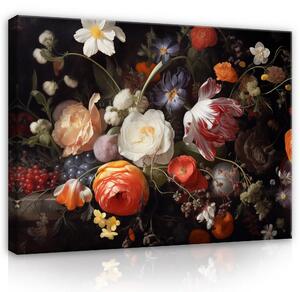 Postershop Obraz na plátně: Art Painting Flowers - 100x75 cm
