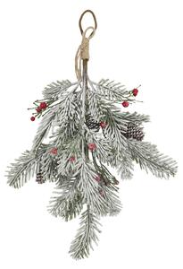 Dekorace z umělého jehličí Snow/Berries 46 cm