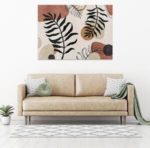 Postershop Obraz na plátně: Boho style leaves geometry - 100x75 cm