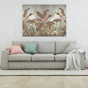 Postershop Obraz na plátně: Imitation nature concrete leaves - 100x75 cm