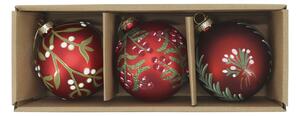 Vánoční baňka Cherry Ø 8 cm – set 3 ks