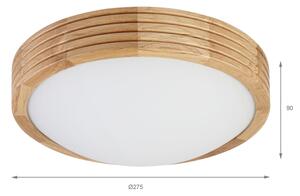 Brilagi - LED Stropní svít. CARVALHO MODERN SLIM 1xE27/60W/230V pr. 27,5 cm dub