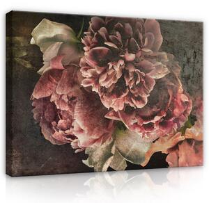 Postershop Obraz na plátně: Nature flowers imitation vintage - 100x75 cm