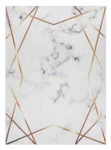Koberec protiskluzový ANDRE 1220 Marmur, geometrický - bílý