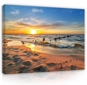 Postershop Obraz na plátně: Beach see ocean sun - 100x75 cm