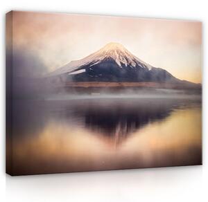 Postershop Obraz na plátně: Landscape lake Fuji mountain - 100x75 cm