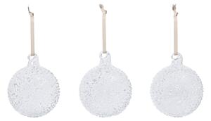 Vánoční ozdoba Flurry Ø 8 cm – set 3 ks