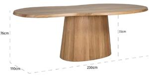 Dubový jídelní stůl Richmond Riva 230 x 110 cm