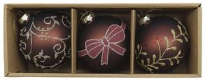 Vánoční baňka Mocca Ø 8 cm – set 3 ks