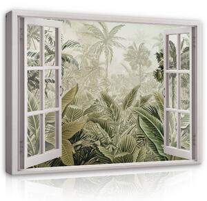 Postershop Obraz na plátně: Window - Jungle - 80x60 cm