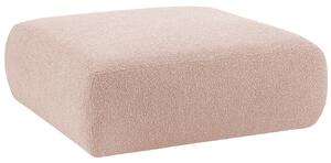 Pudrově růžová bouclé podnožka Windsor & Co Lola 100 x 100 cm