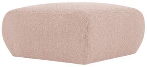 Pudrově růžová bouclé podnožka Windsor & Co Lola 75 x 75 cm