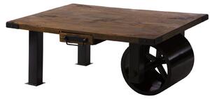 IRON Konferenční stolek mango 110x80x43 hnědý lakovaný