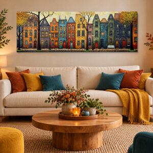 Obraz na plátně - Zapadlá ulička Winghamu FeelHappy.cz Rozměr obrazu (Šířka x Výška): 180 x 60 cm