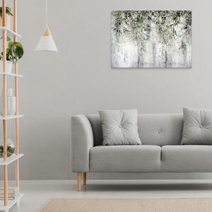 Postershop Obraz na plátně: Structure concrete leaves wall - 80x60 cm