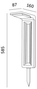 LED Solární lampa LED/0,2W/3,7V 6500K IP44 2200 mAh