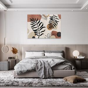 Postershop Obraz na plátně: Boho style leaves geometry - 80x60 cm