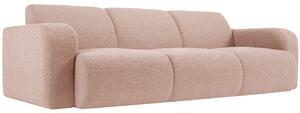 Pudrově růžová bouclé třímístná pohovka Windsor & Co Lola 235 cm