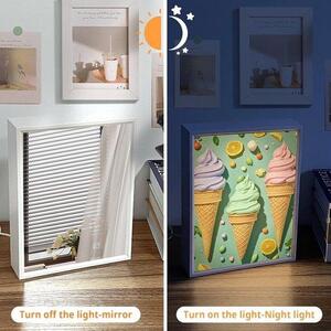 Zrcadlo s osvětlením – Zrcadlo na líčení – Přesné líčení – Tři barvy – 8,3 palce – Elegantní