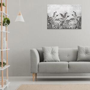 Postershop Obraz na plátně: Imitation nature concrete leaves - 80x60 cm